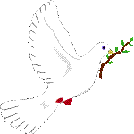 Chim bồ câu trắng được coi như là một biểu tượng cho hòa bình.