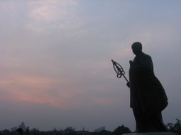 Statue of Xuanzang at the Great Wild Goose Pagoda in Xi'an
